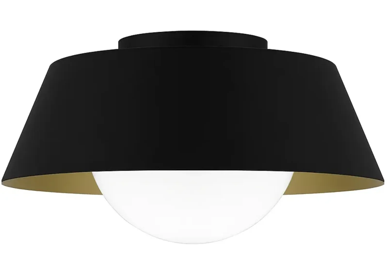 Quoizel Damascus 16" Wide 1-Light Modern Matte Black Ceiling Light