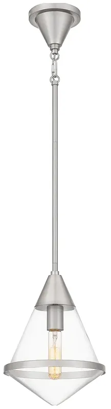 Hidalgo 1-Light Brushed Nickel Mini Pendant