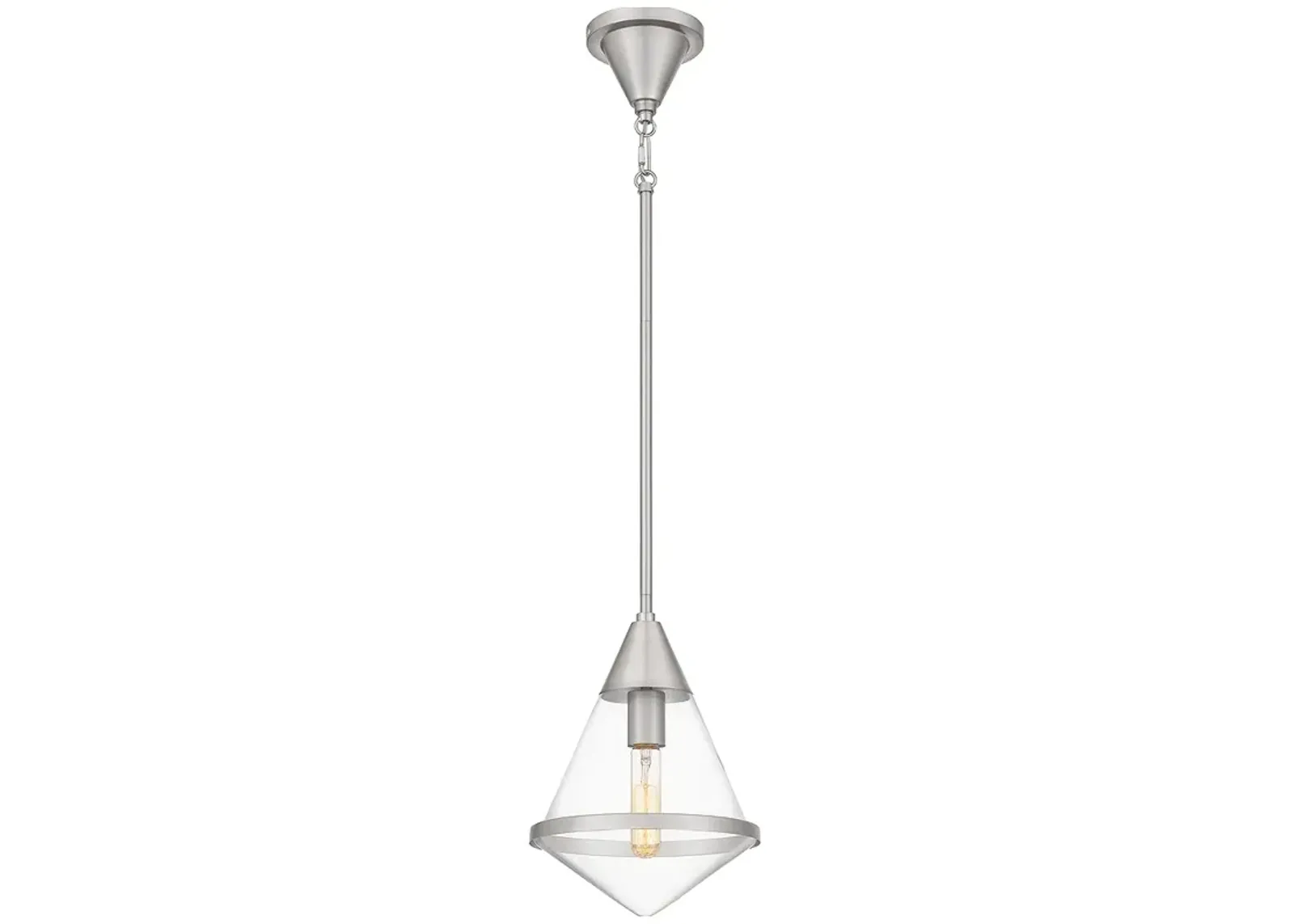 Hidalgo 1-Light Brushed Nickel Mini Pendant