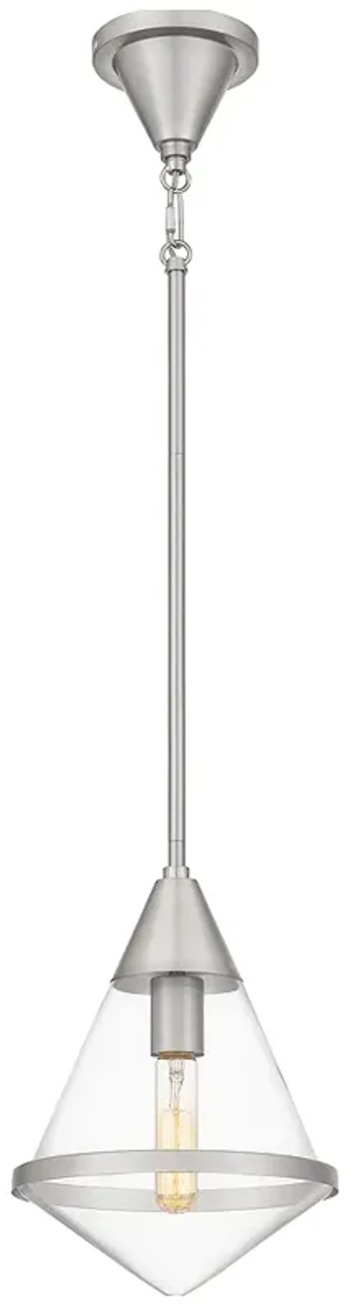 Hidalgo 1-Light Brushed Nickel Mini Pendant