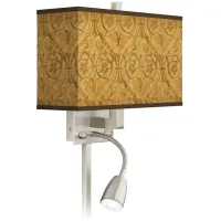 Golden Versailles Giclee Glow LED Reading Light Plug-In Sconce