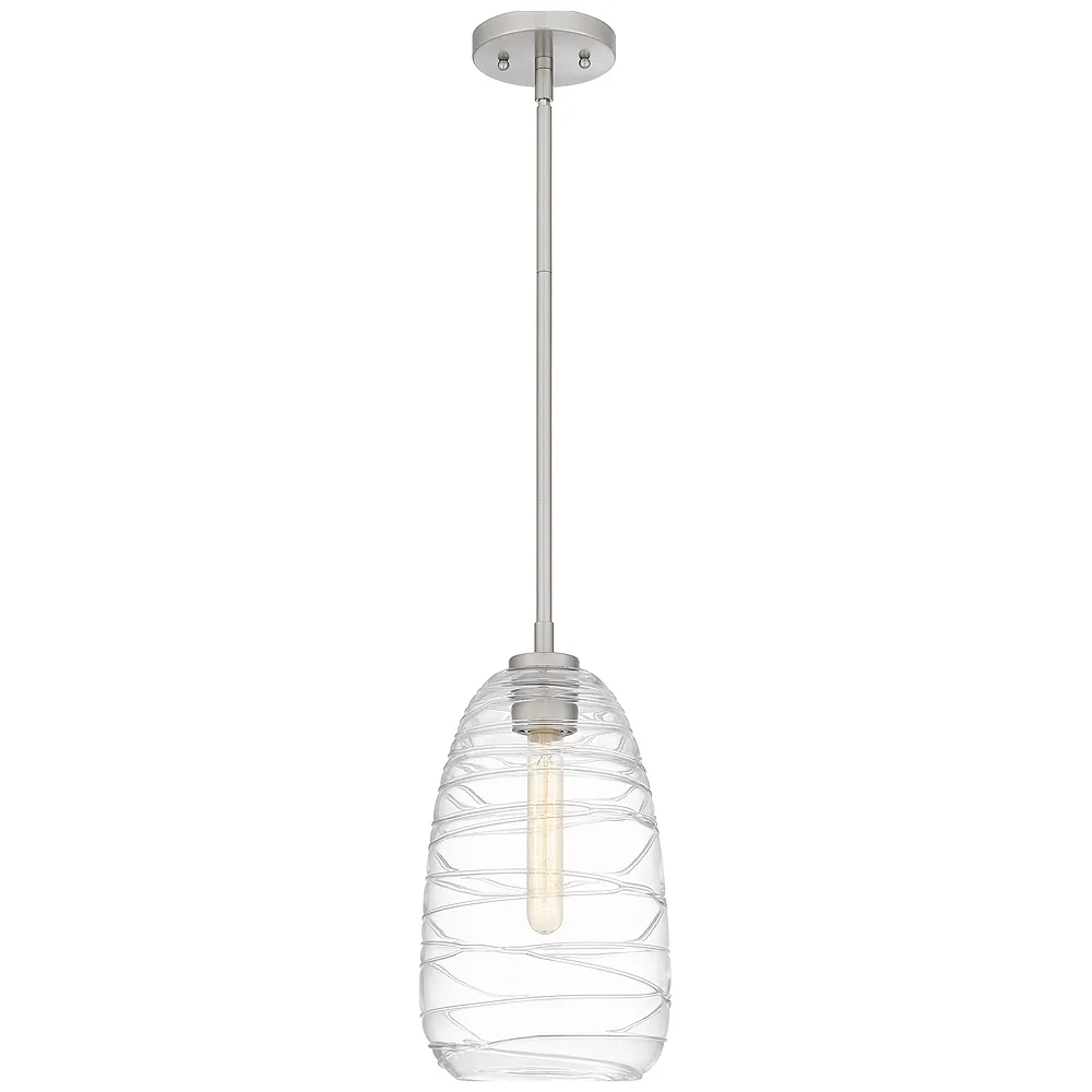 Asher 1-Light Brushed Nickel Mini Pendant