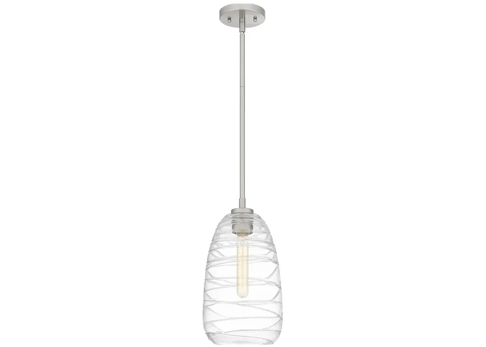 Asher 1-Light Brushed Nickel Mini Pendant