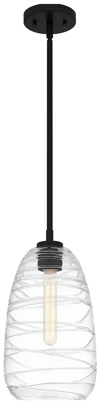 Asher 1-Light Matte Black Mini Pendant