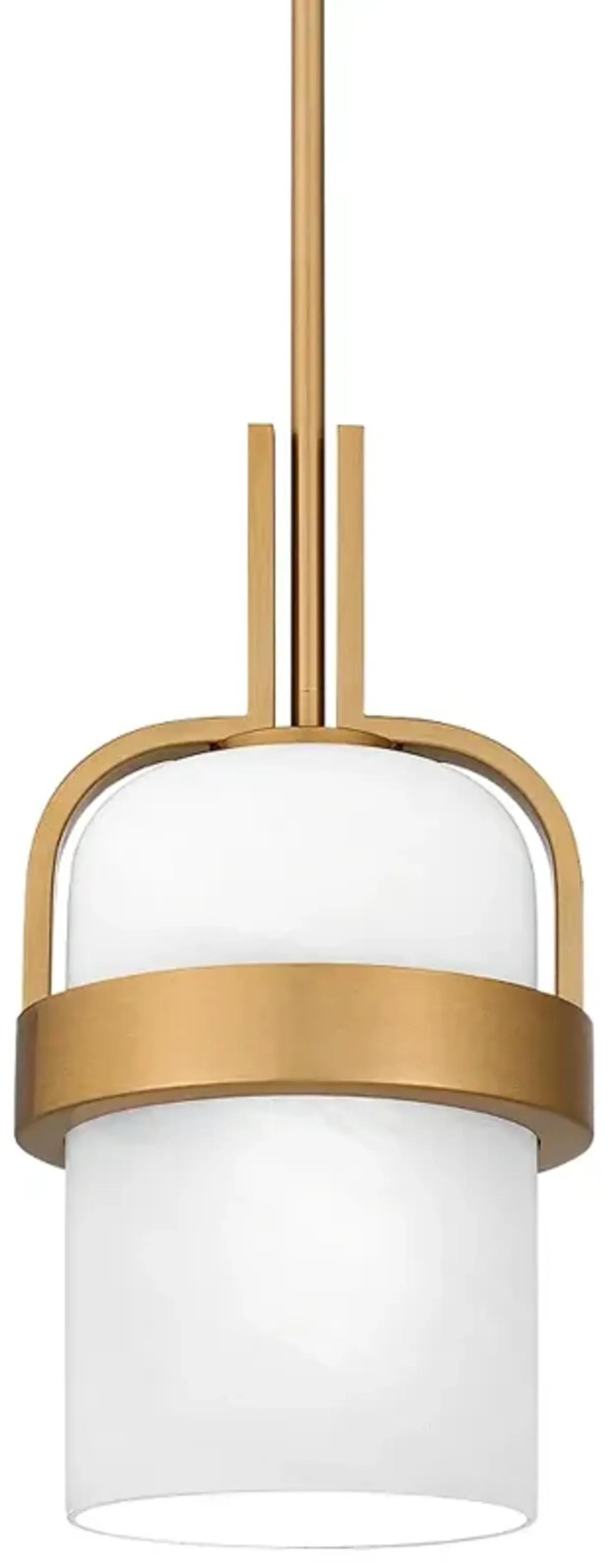 Duval 1-Light Aged Brass Mini Pendant