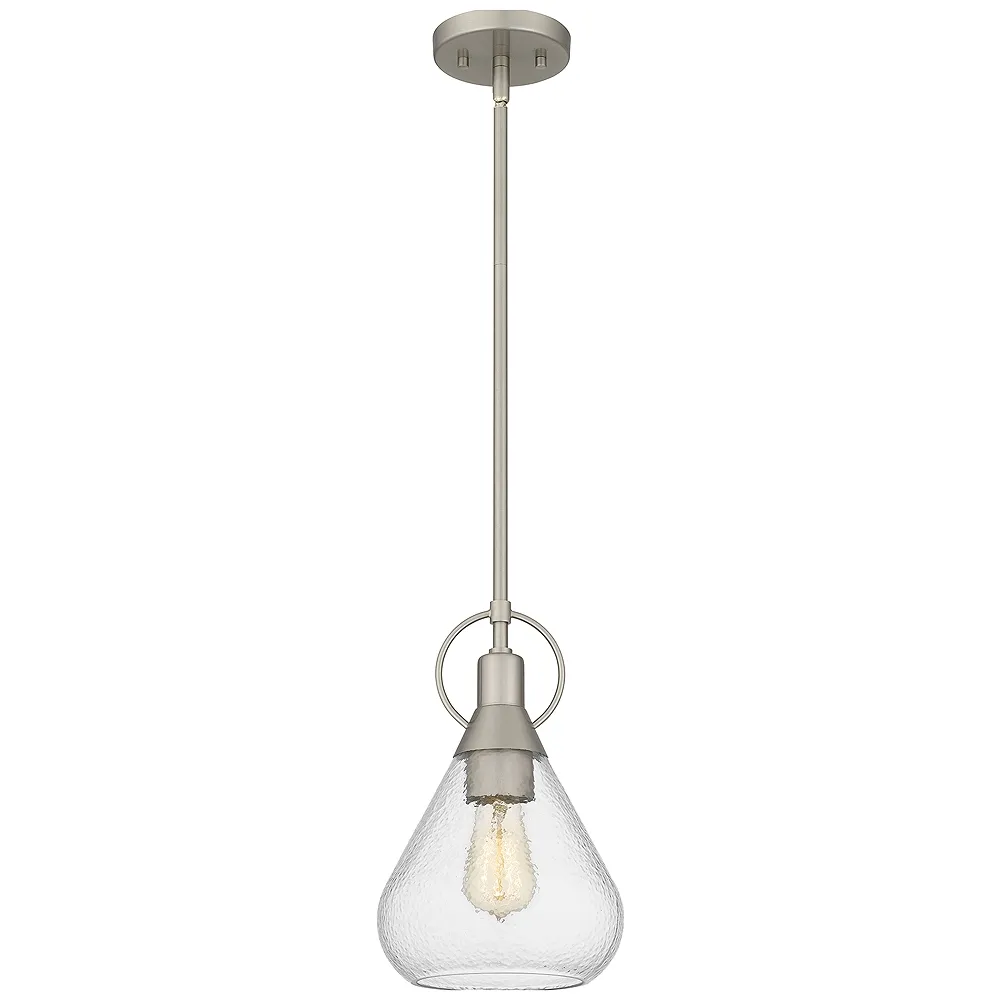 Singh 1-Light Brushed Nickel Mini Pendant