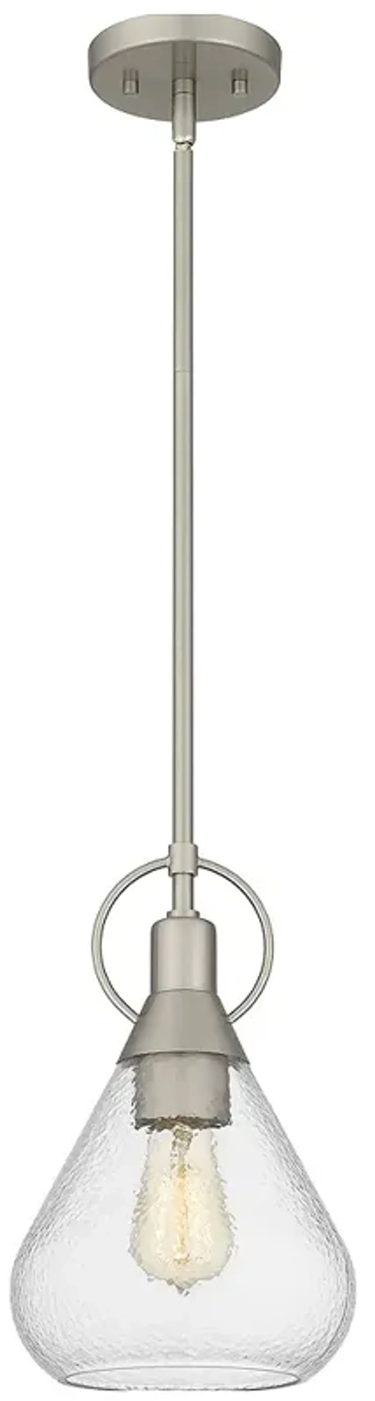 Singh 1-Light Brushed Nickel Mini Pendant