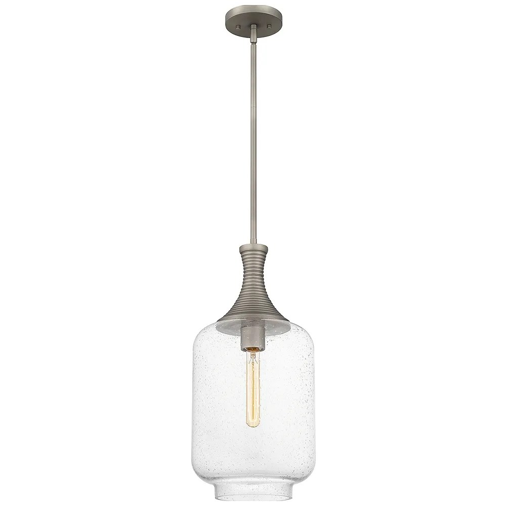 Langley 1-Light Antique Nickel Mini Pendant