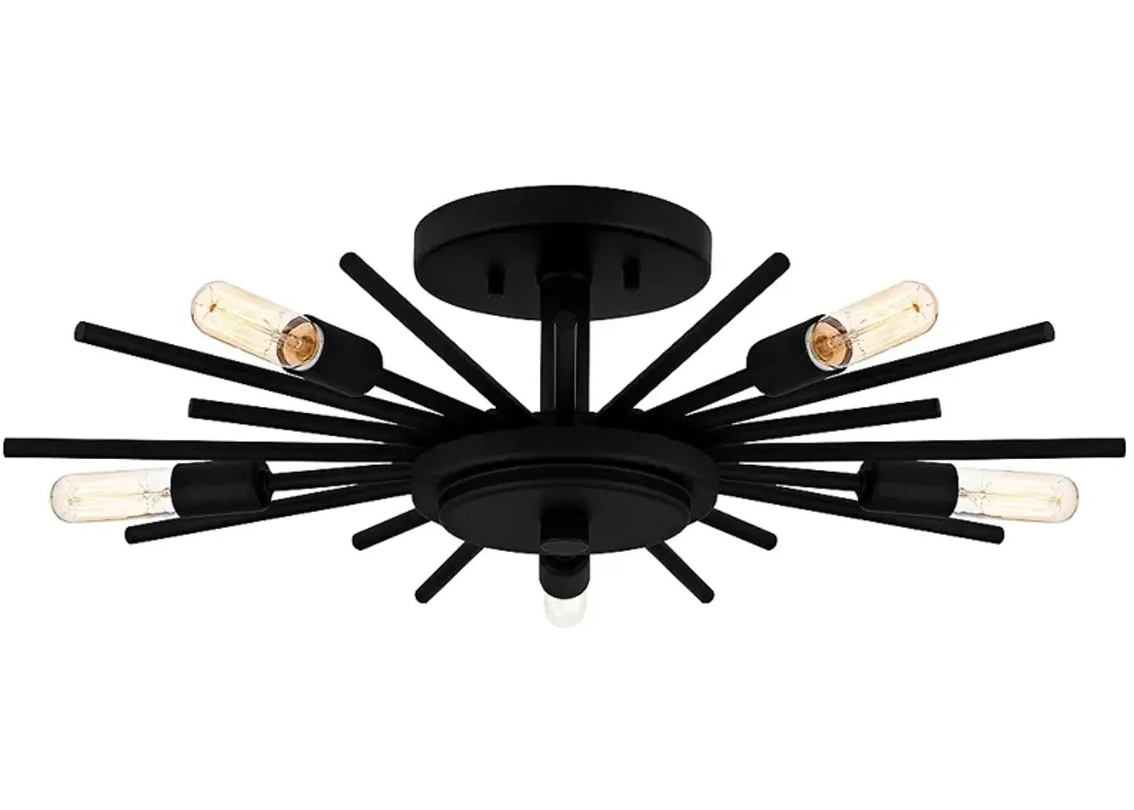 Mesquite 5-Light Matte Black Semi-Flush Mount