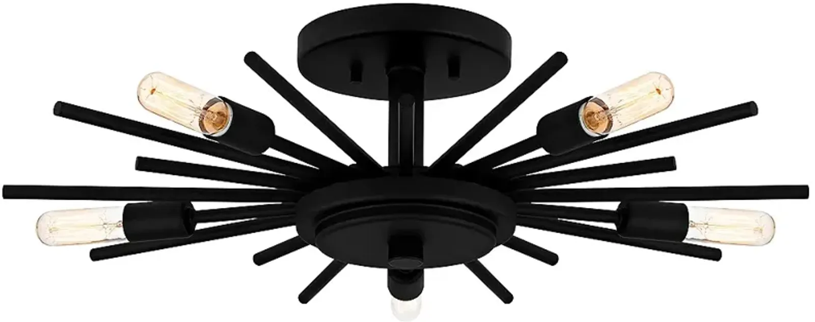 Mesquite 5-Light Matte Black Semi-Flush Mount