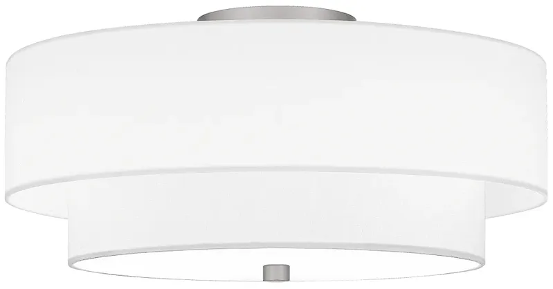 Prewett 2-Light Brushed Nickel Semi-Flush Mount