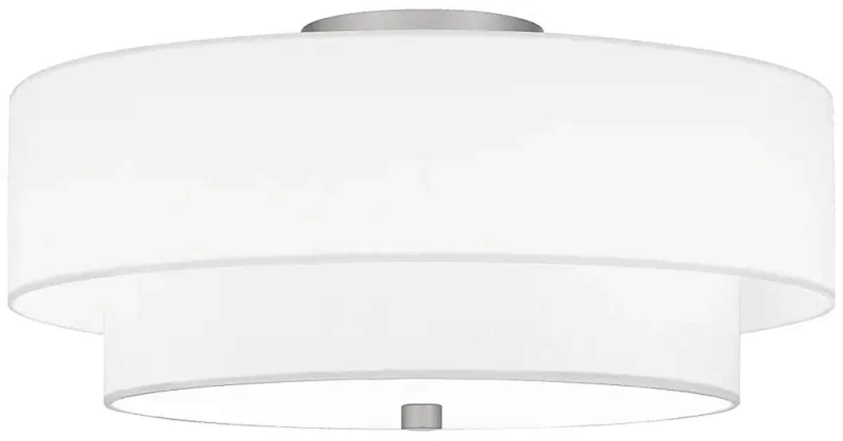 Prewett 2-Light Brushed Nickel Semi-Flush Mount