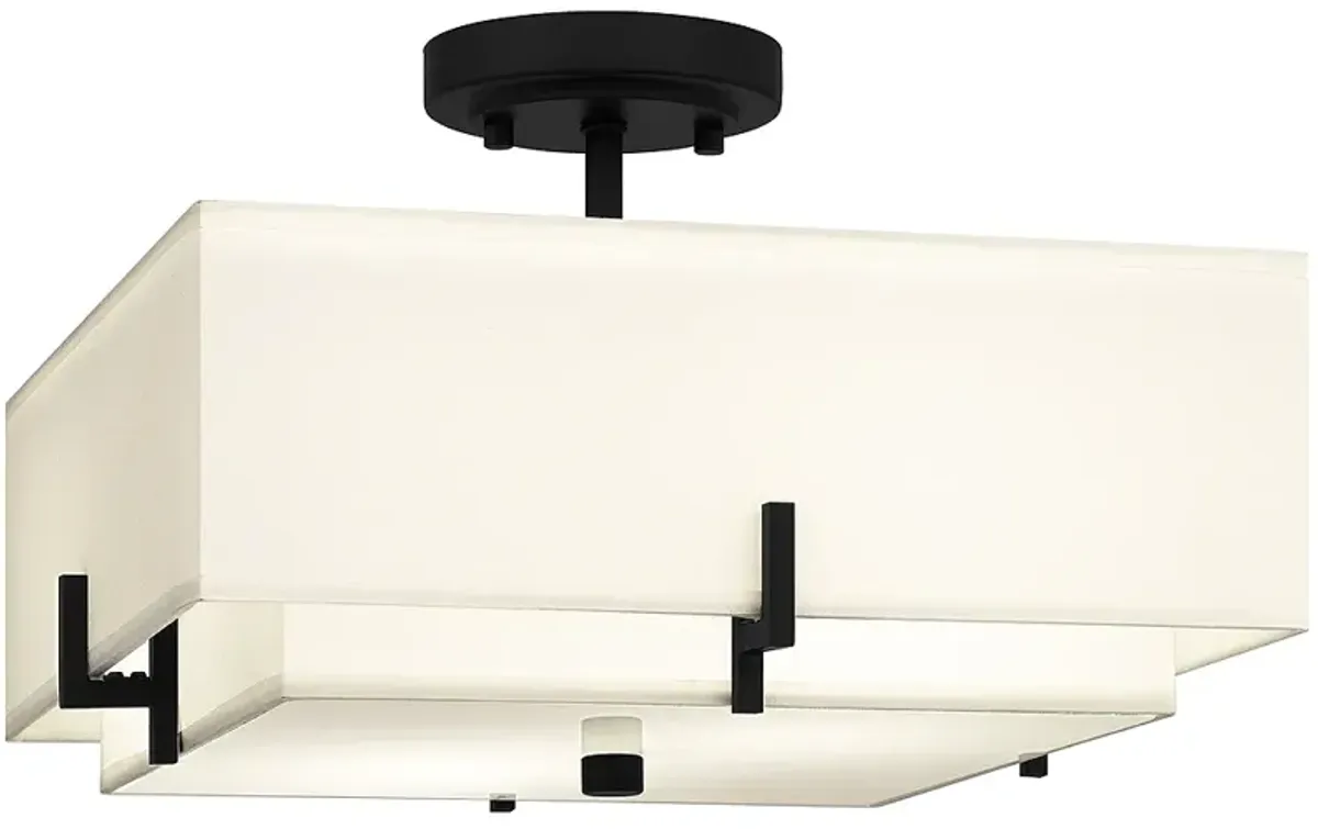 Renzo 2-Light Matte Black Semi-Flush Mount