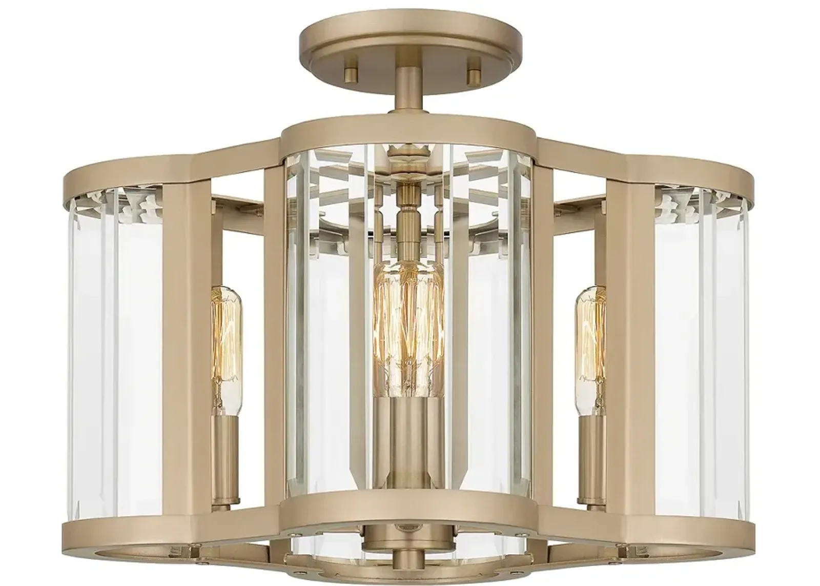 Renee 4-Light Bronze Gold Semi-Flush Mount