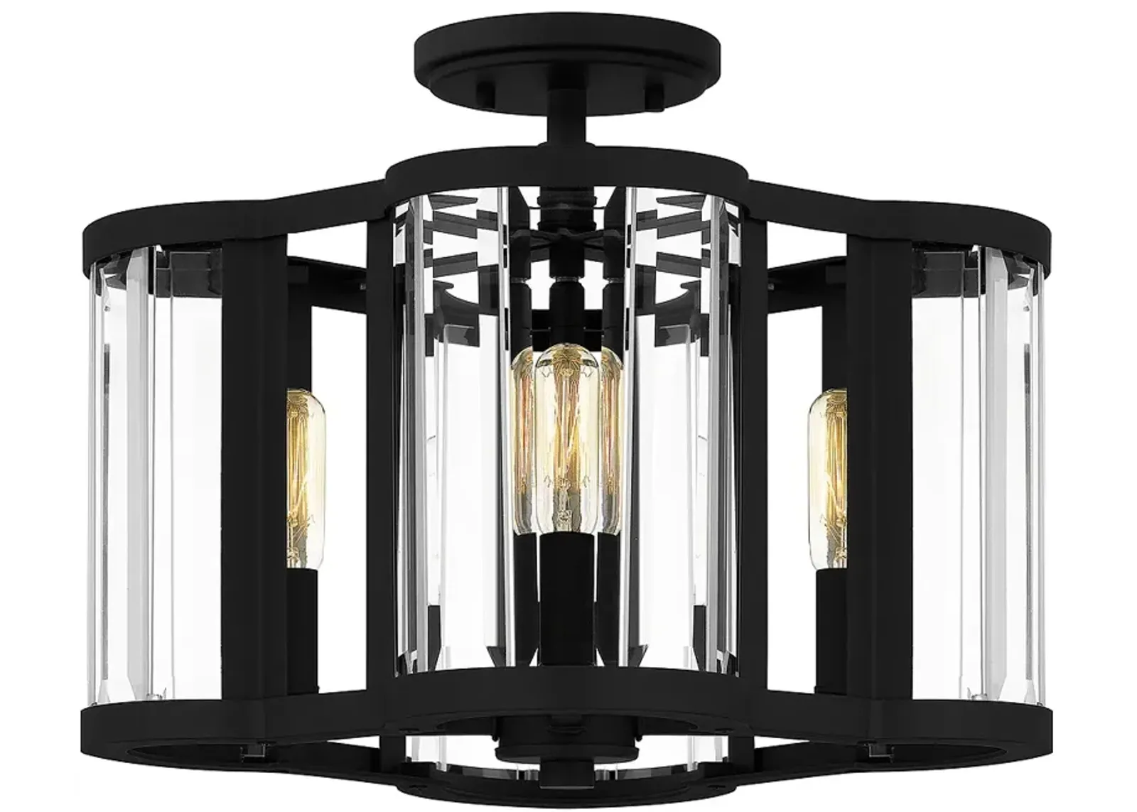 Renee 4-Light Matte Black Semi-Flush Mount