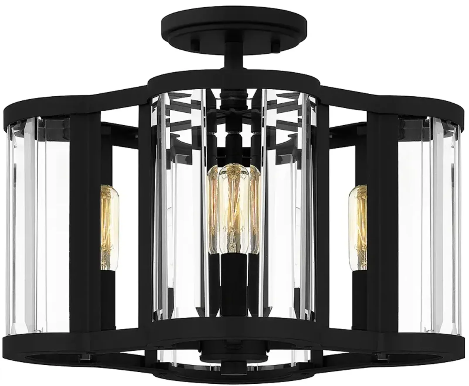 Renee 4-Light Matte Black Semi-Flush Mount