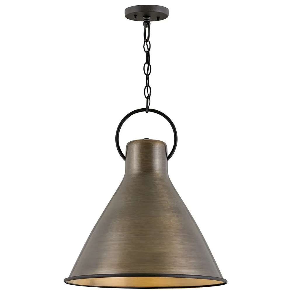 Winnie 18" Wide Dark Antique Brass Pendant Light