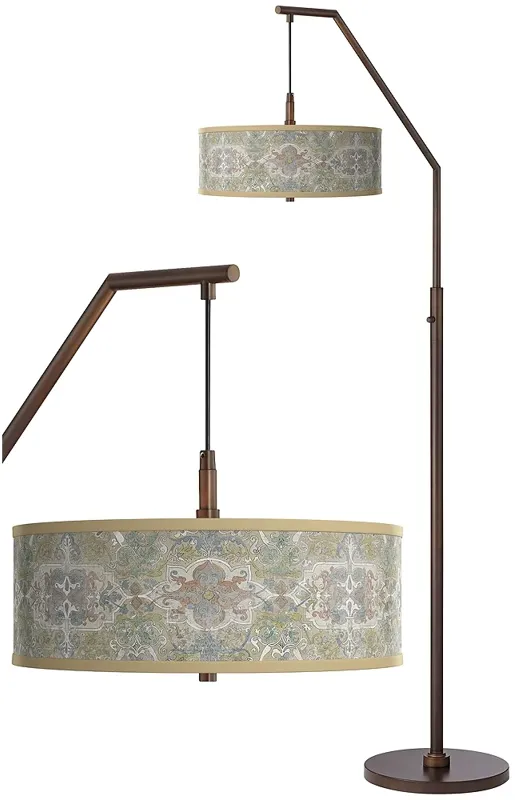 Lucrezia Bronze Downbridge Arc Floor Lamp