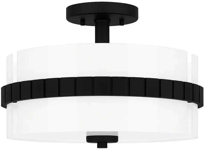 Baud 2-Light Matte Black Semi-Flush Mount