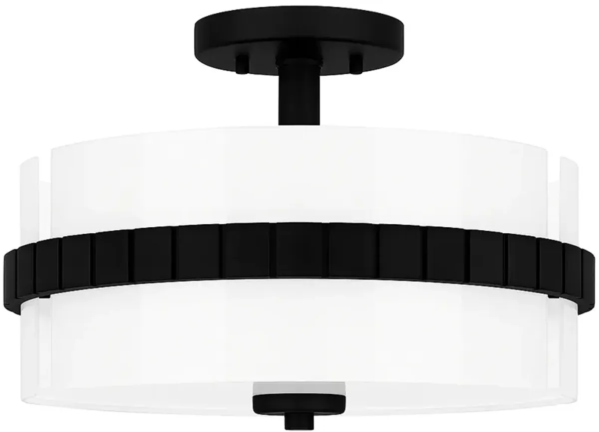 Baud 2-Light Matte Black Semi-Flush Mount