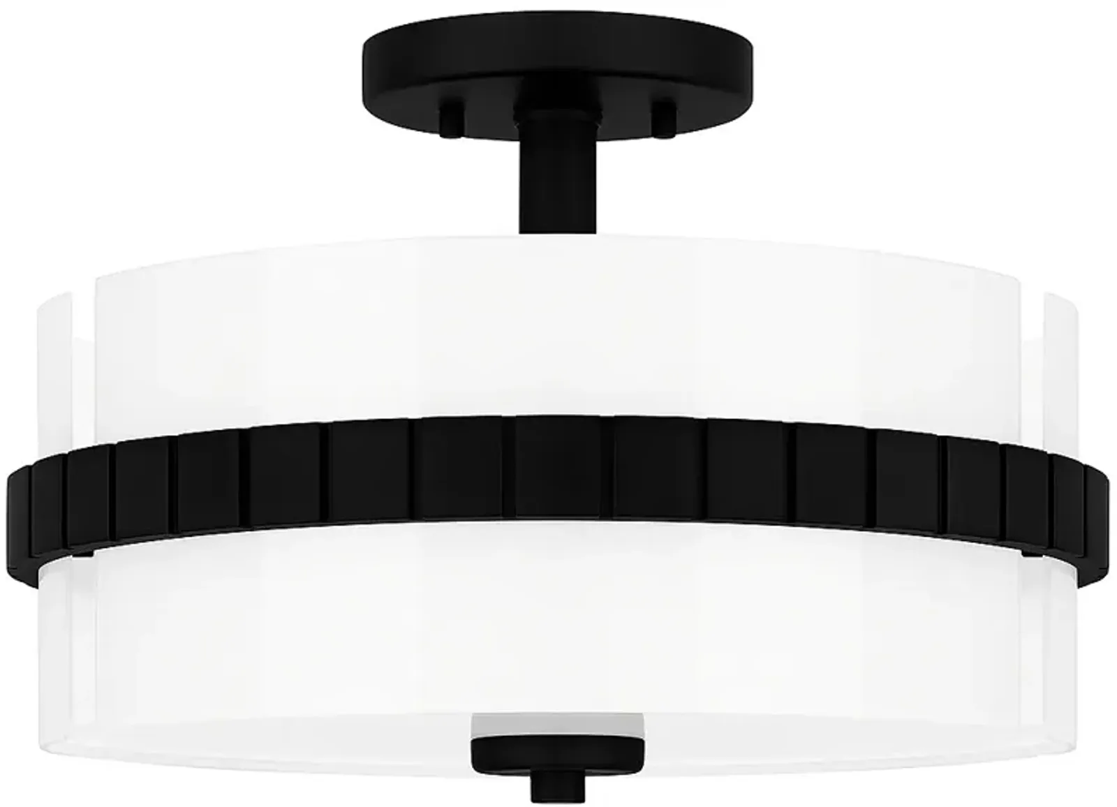 Baud 2-Light Matte Black Semi-Flush Mount