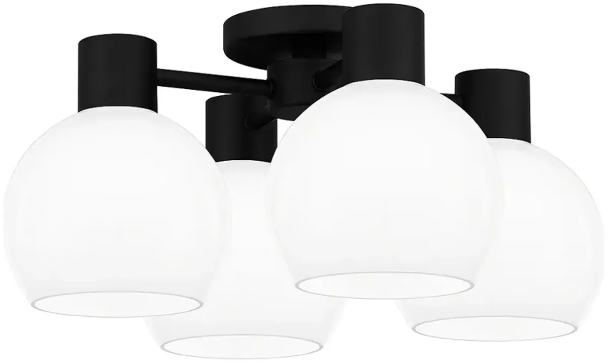 Donahue 4-Light Matte Black Semi-Flush Mount