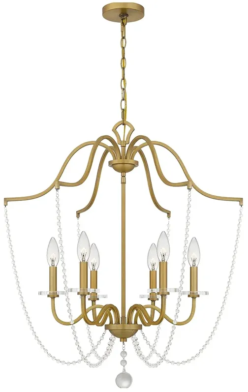 Sunday 6-Light Aged Brass Chandelier