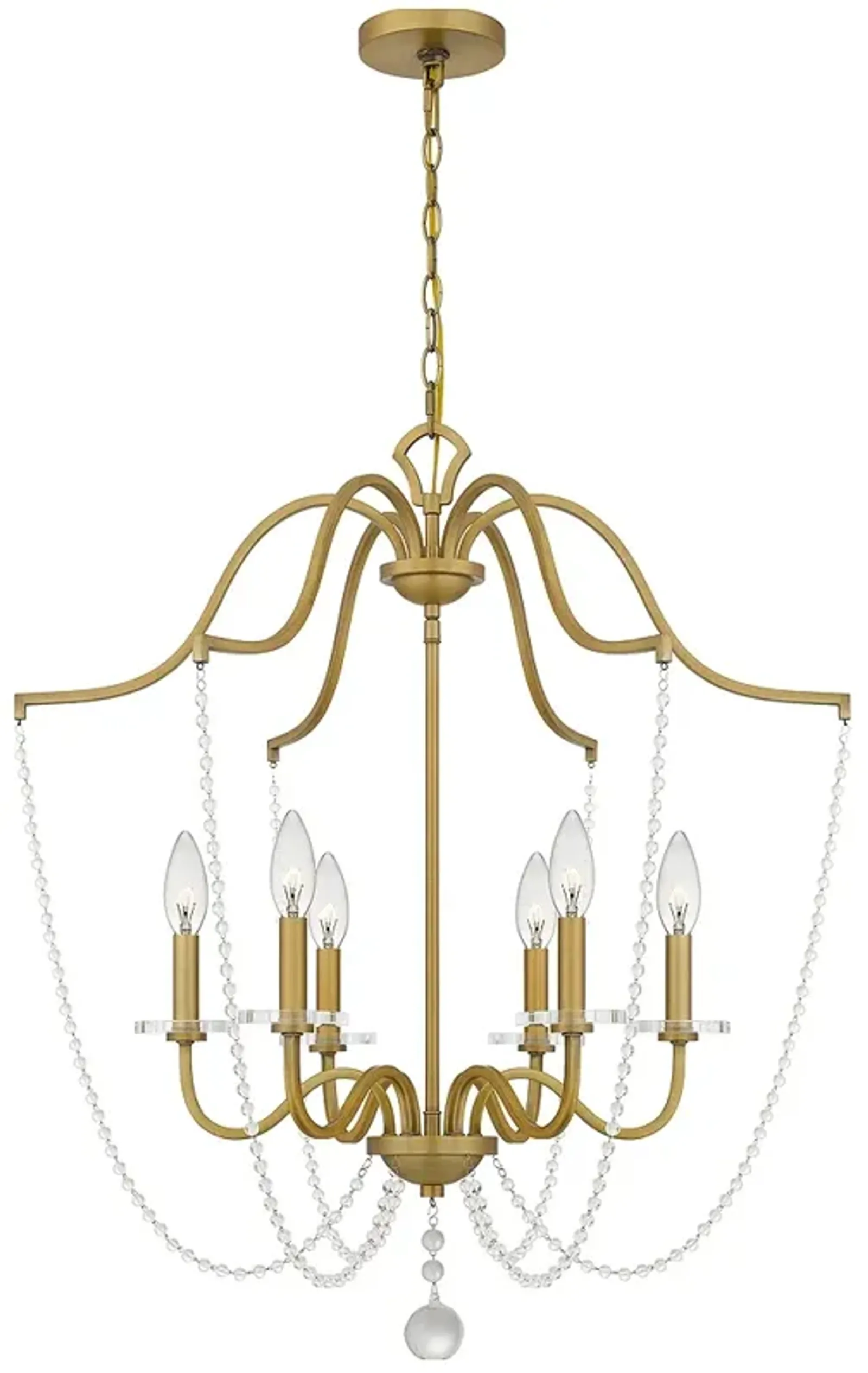 Sunday 6-Light Aged Brass Chandelier