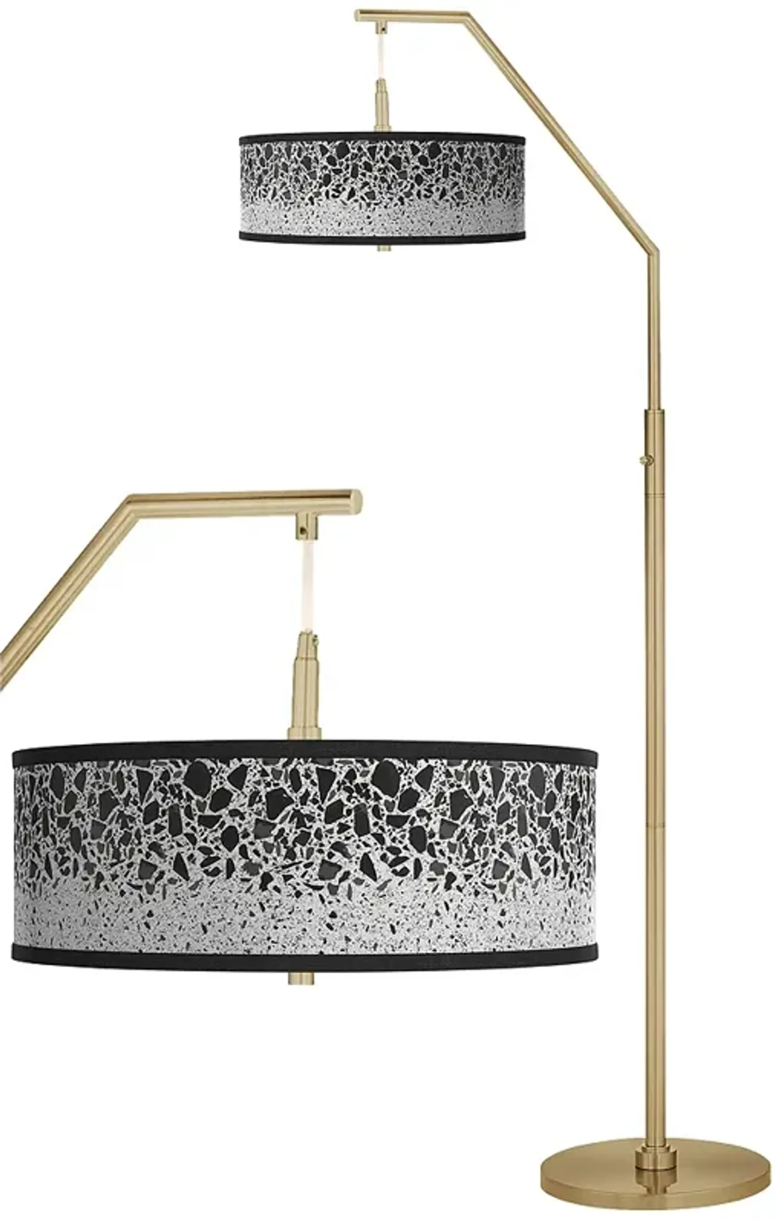 Terrazzo Giclee Warm Gold Arc Floor Lamp