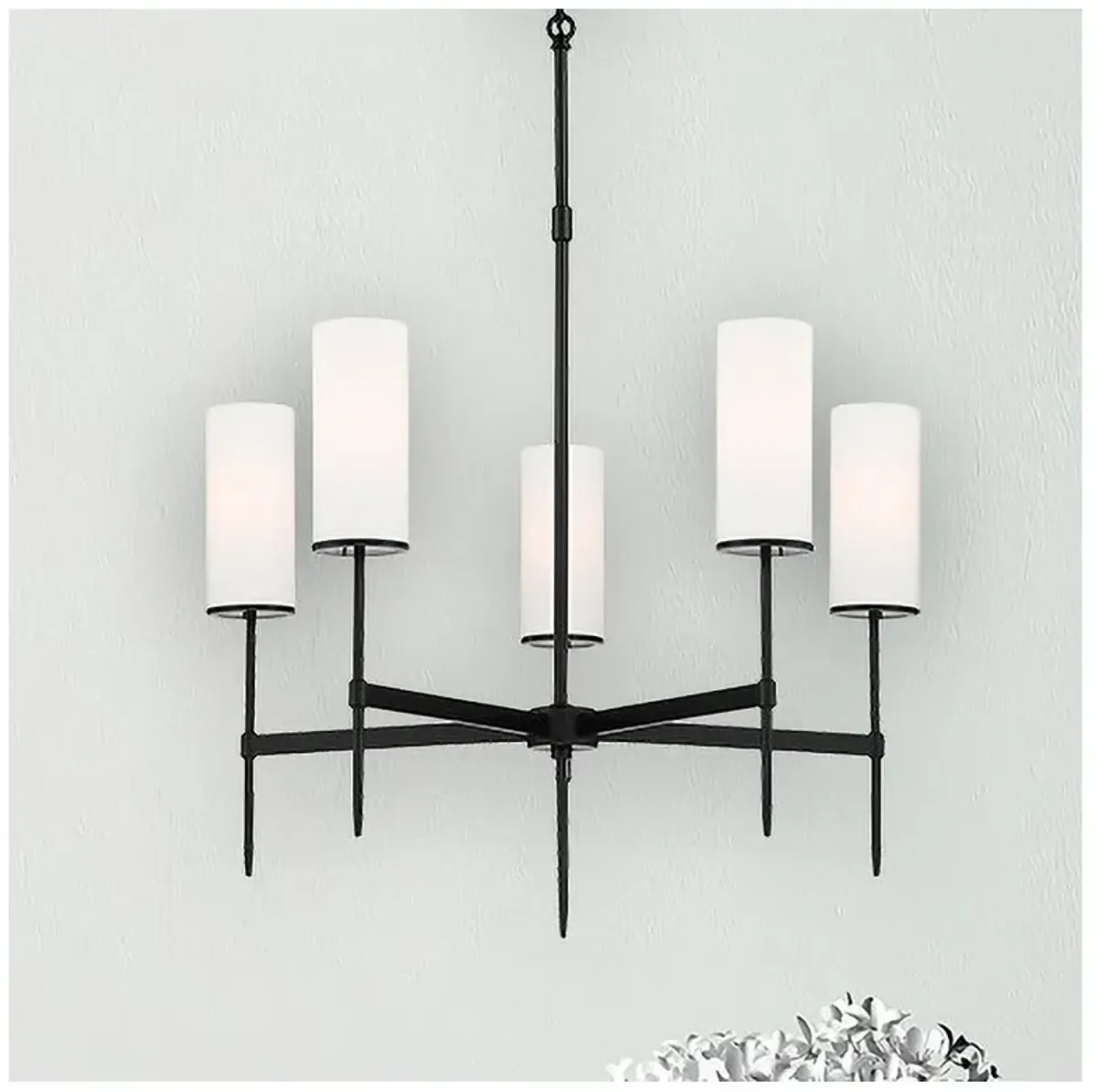 First Avenue 26" Wide Coal 5-Light Chandelier