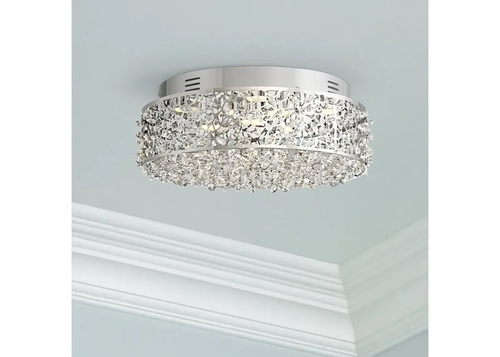 Quoizel Platinum Starlet 13 3/4"W Chrome LED Ceiling Light