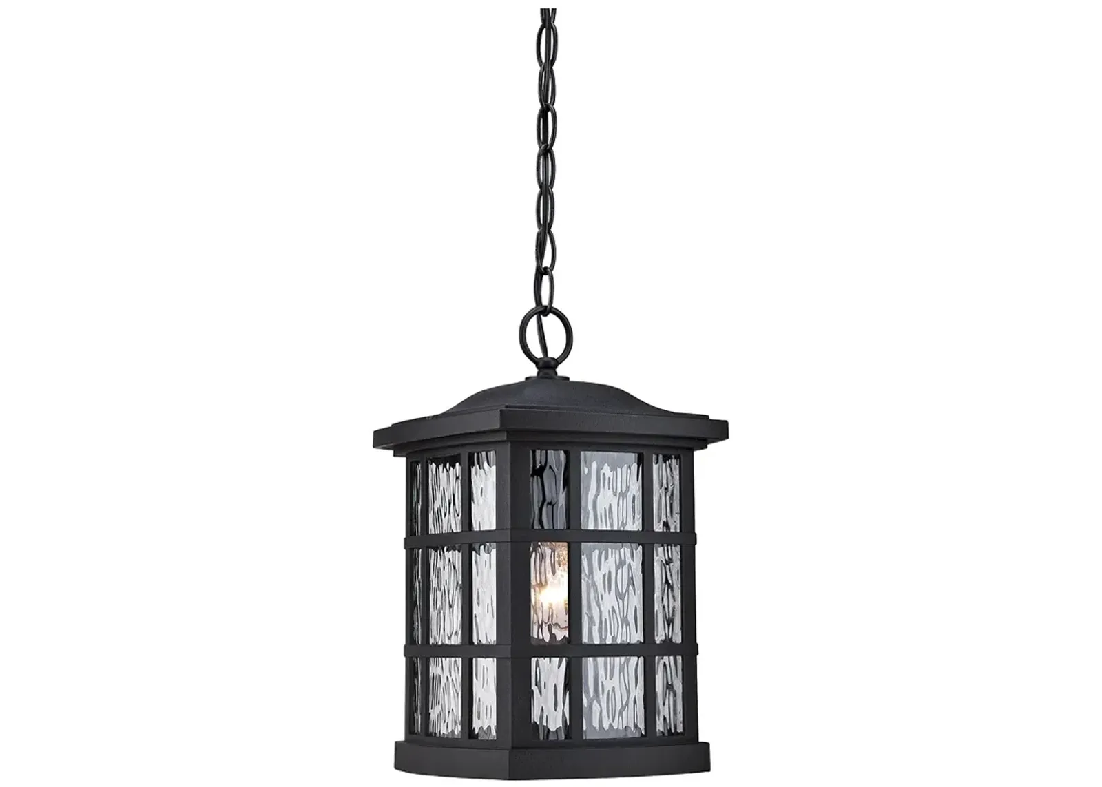 Quoizel Stonington 15" High Matte Black Outdoor Hanging Light