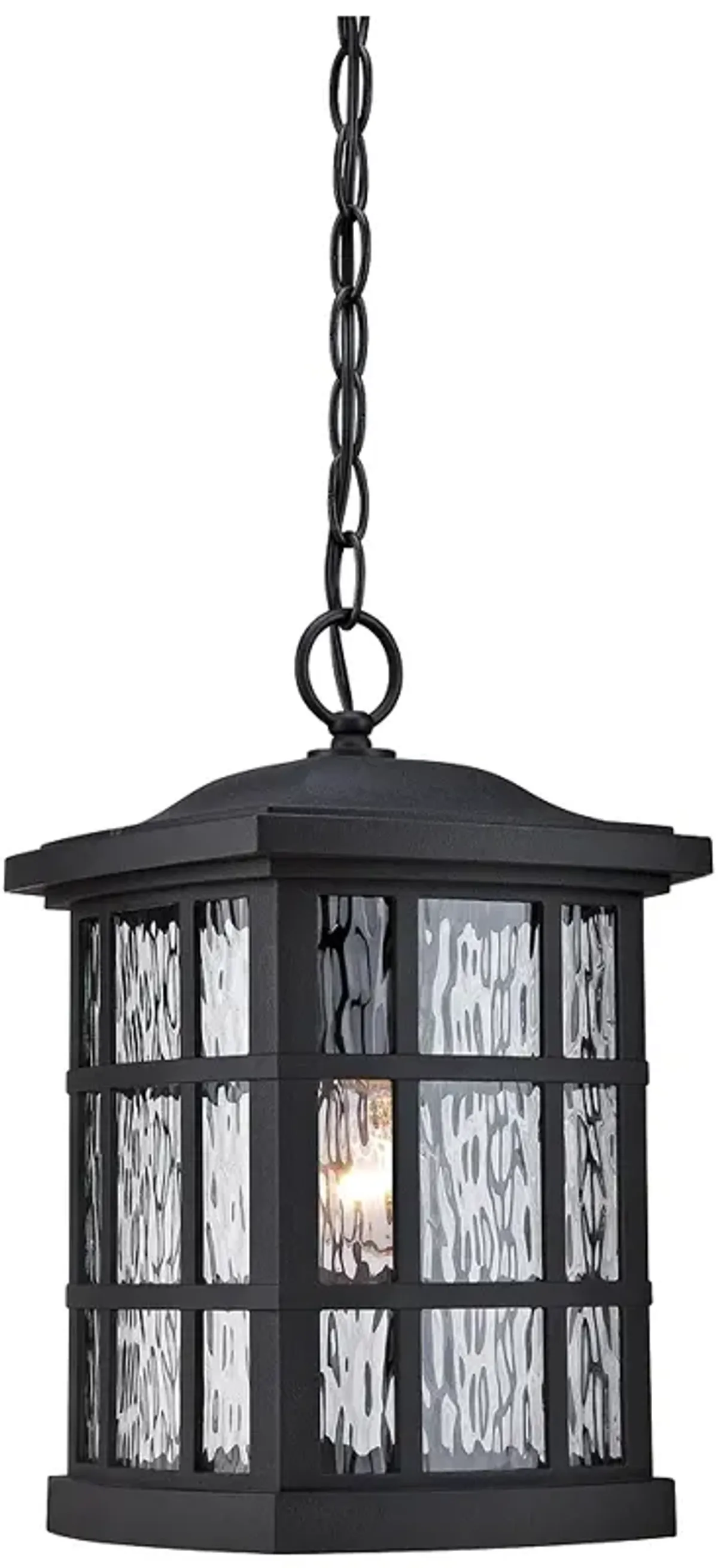 Quoizel Stonington 15" High Matte Black Outdoor Hanging Light