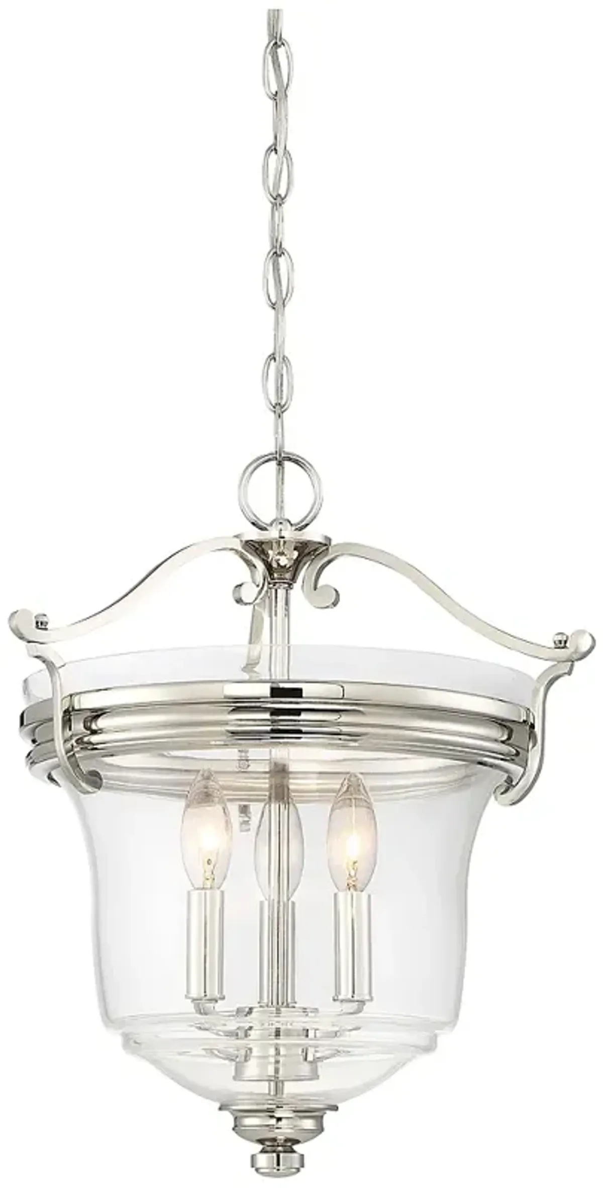 Minka Audrey's Point 15 1/2" Wide Polished Nickel 3-Light Pendant