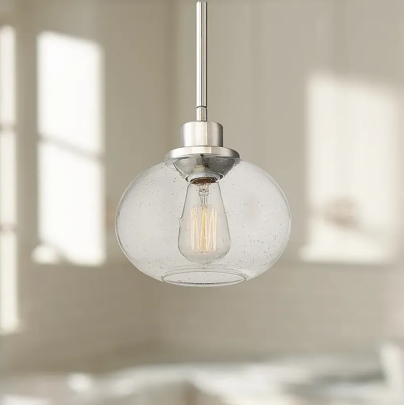 Quoizel Trilogy 8" Wide Brushed Nickel Mini Pendant