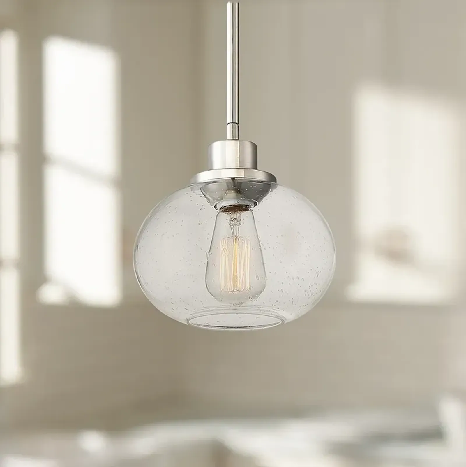 Quoizel Trilogy 8" Wide Brushed Nickel Mini Pendant