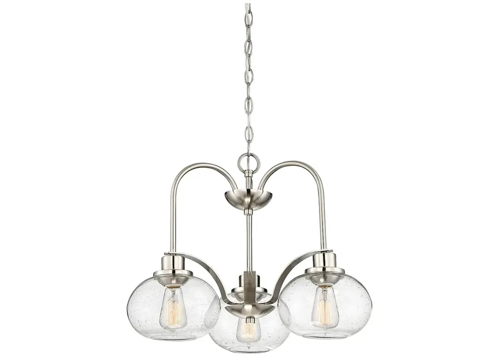 Quoizel Trilogy 22" Wide Brushed Nickel 3-Light Chandelier