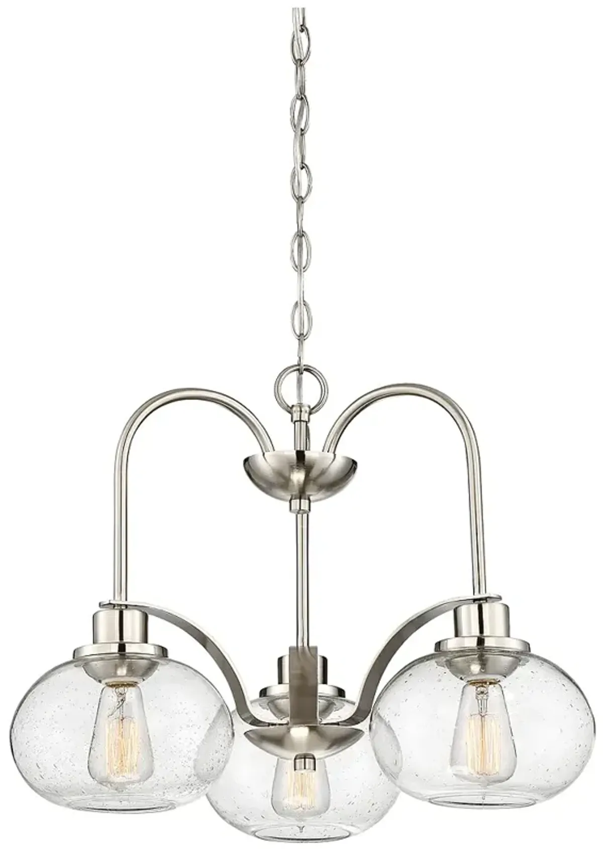 Quoizel Trilogy 22" Wide Brushed Nickel 3-Light Chandelier