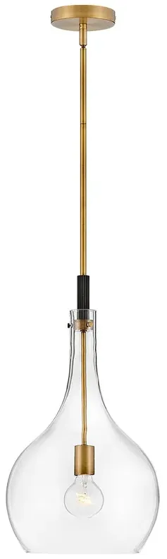 Ziggy 12" Wide Brass and Clear Glass Mini Pendant by Hinkley Lighting