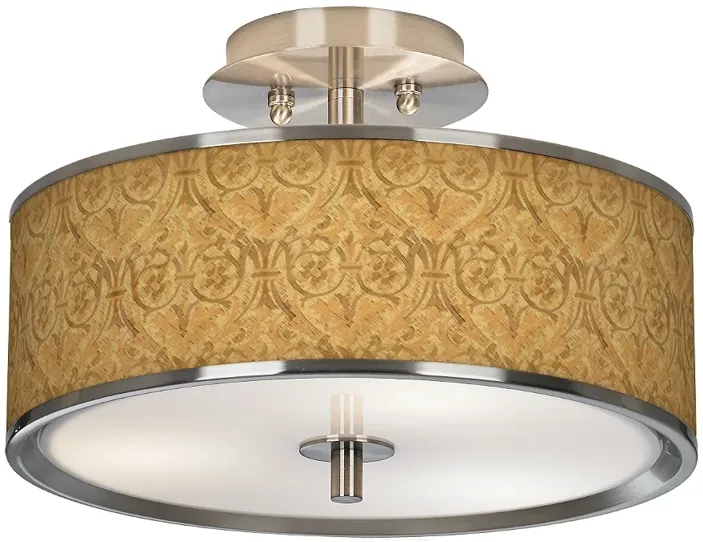 Golden Versailles Giclee Glow 14" Wide Ceiling Light