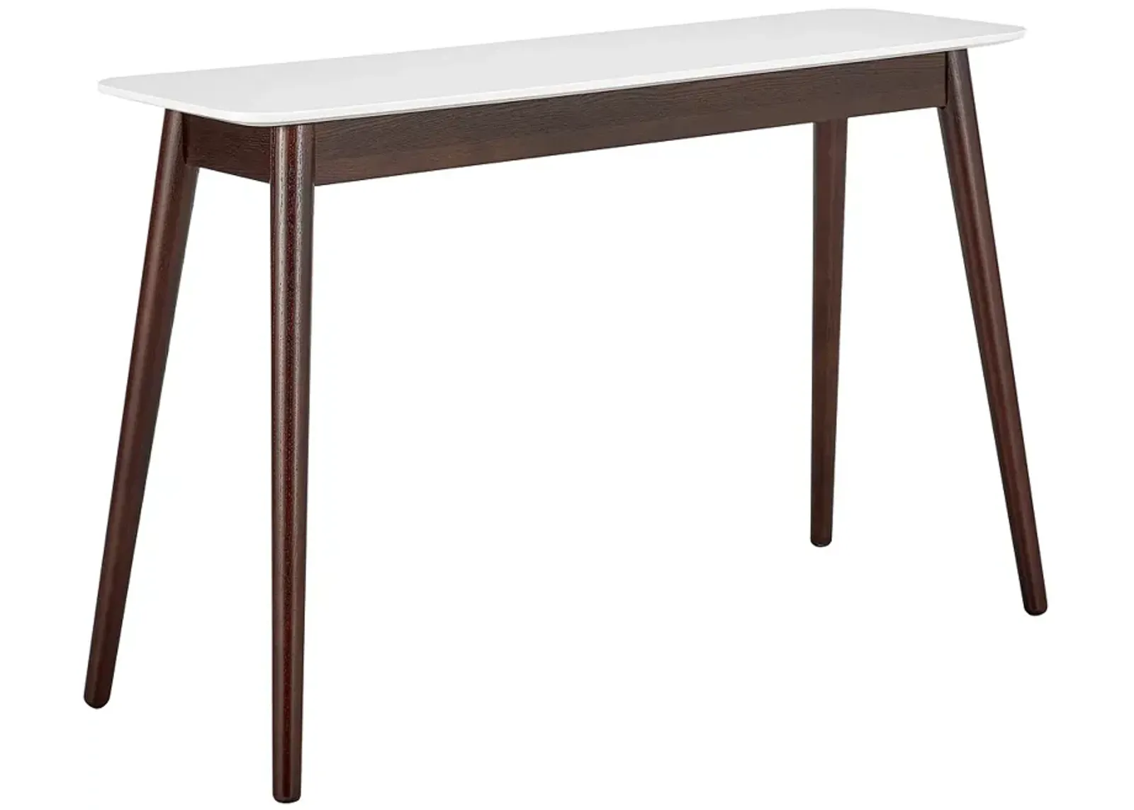 Manon 47 1/4" Wide White Dark Walnut Wood Console Table