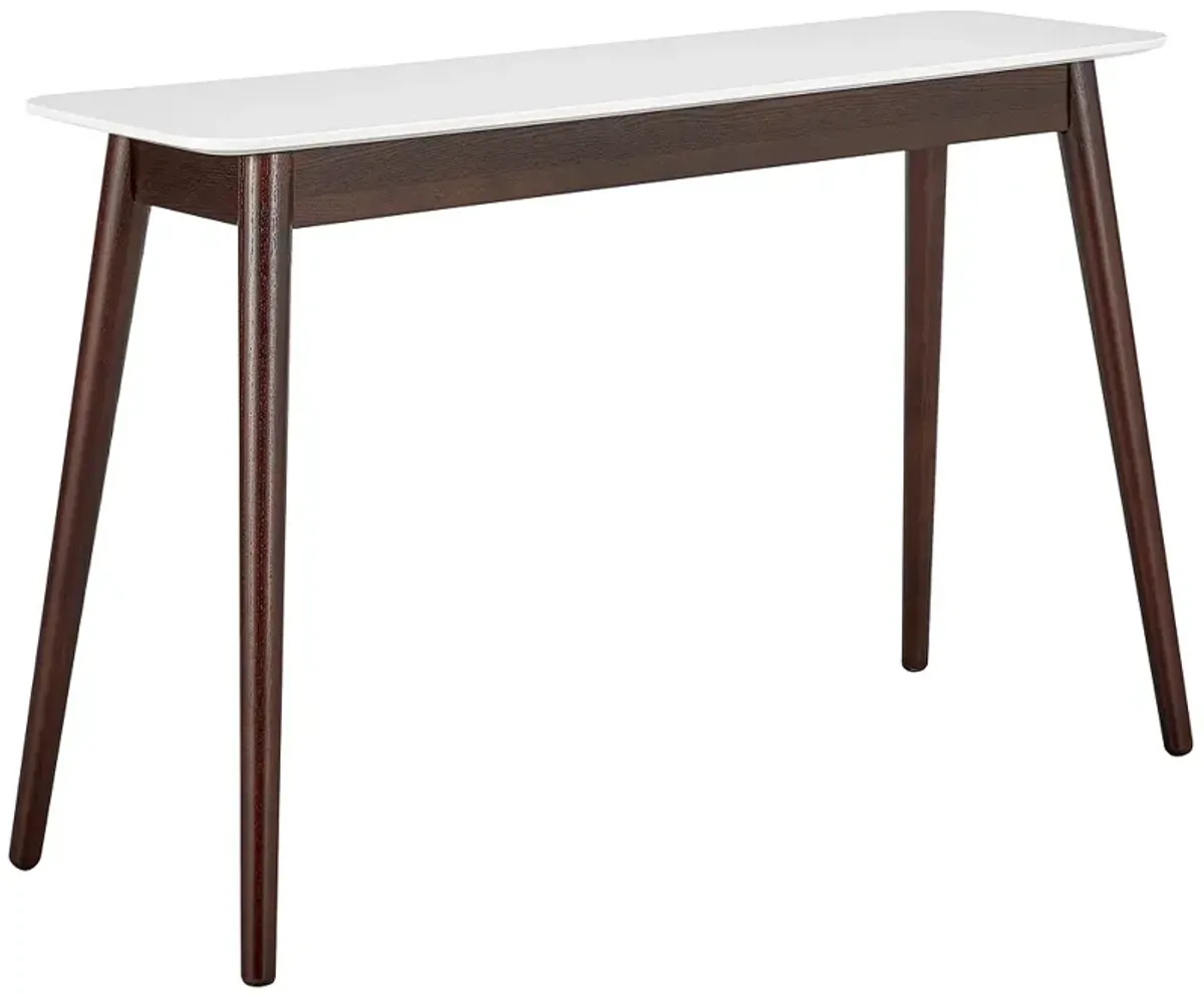 Manon 47 1/4" Wide White Dark Walnut Wood Console Table