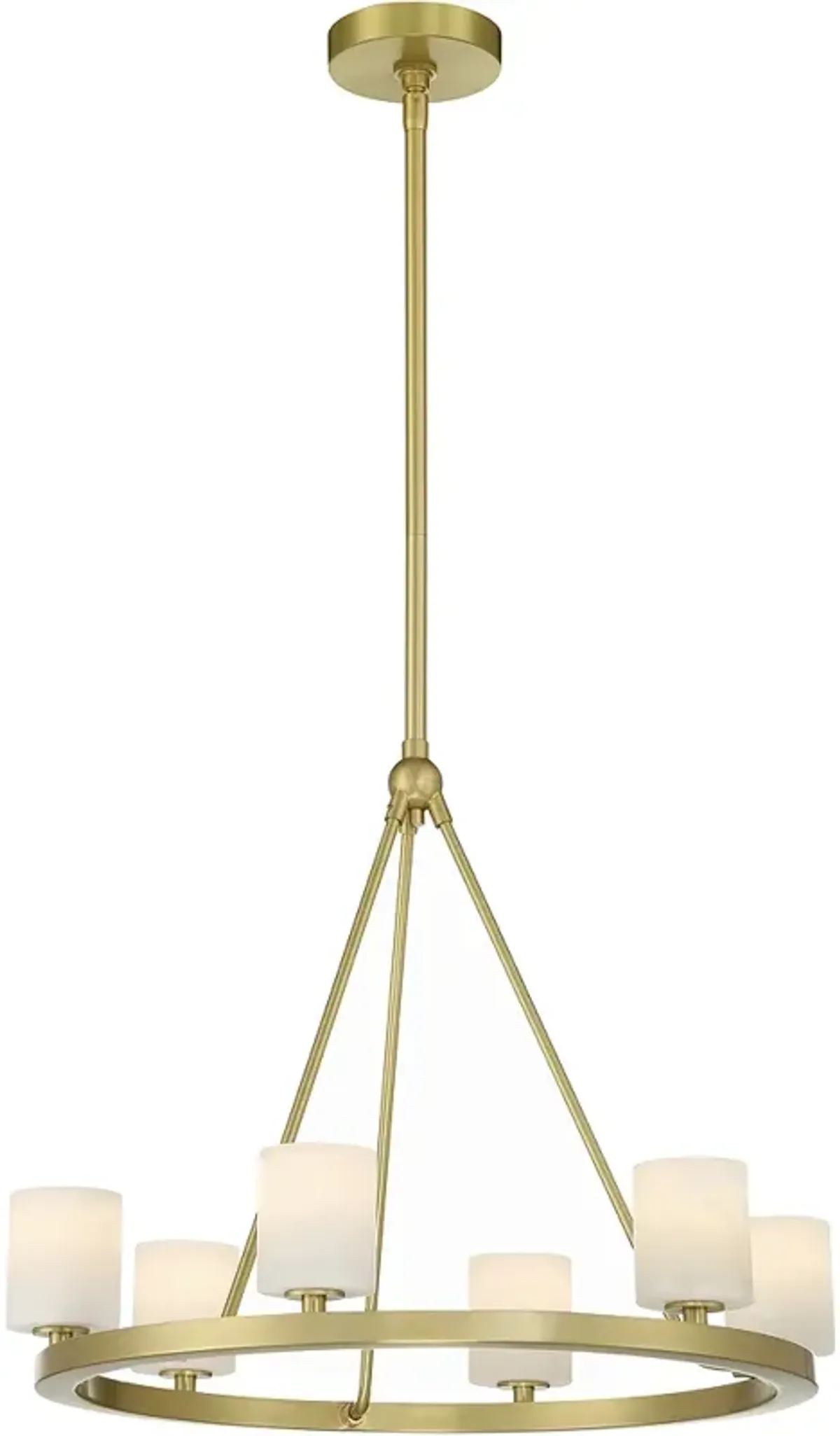 Crystorama Aragon 6 Light Soft Brass Chandelier