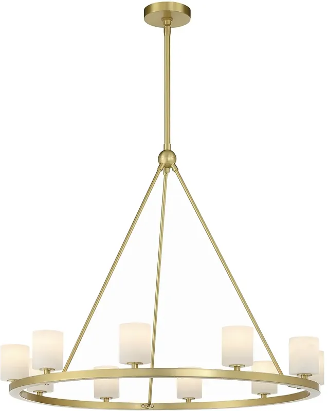 Crystorama Aragon 10 Light Soft Brass Chandelier