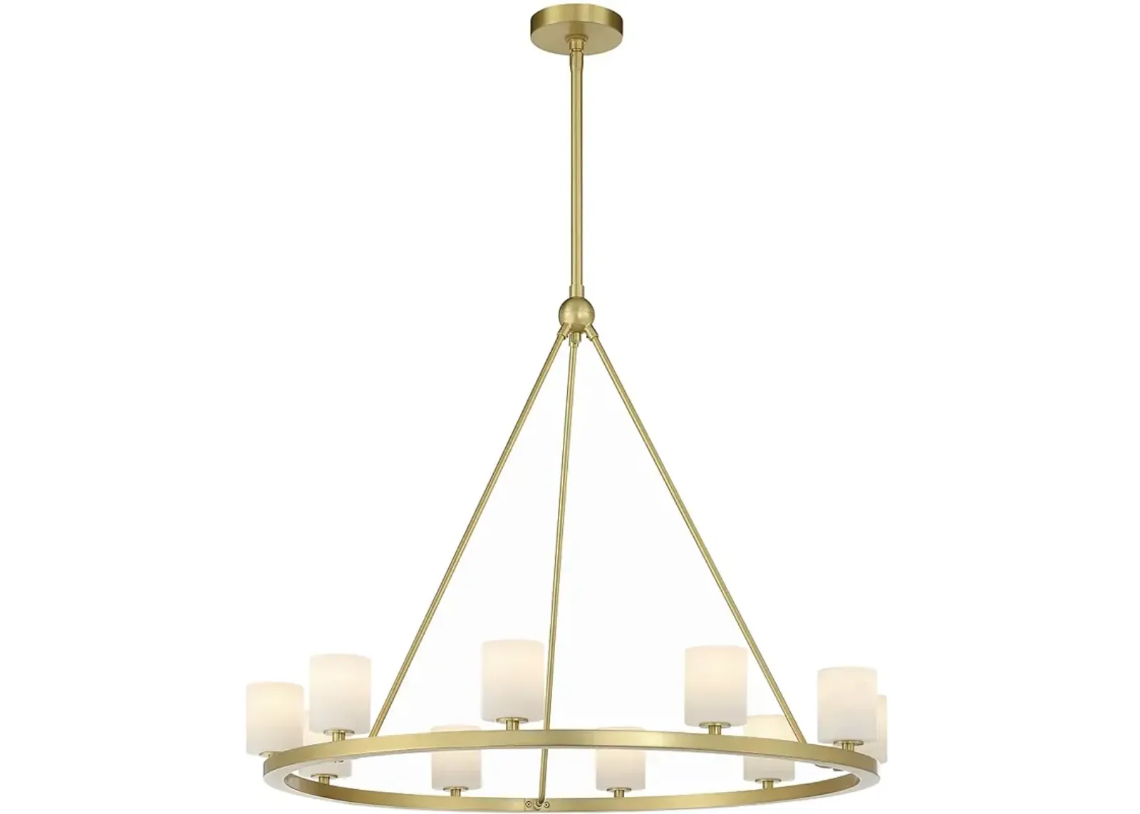 Crystorama Aragon 10 Light Soft Brass Chandelier