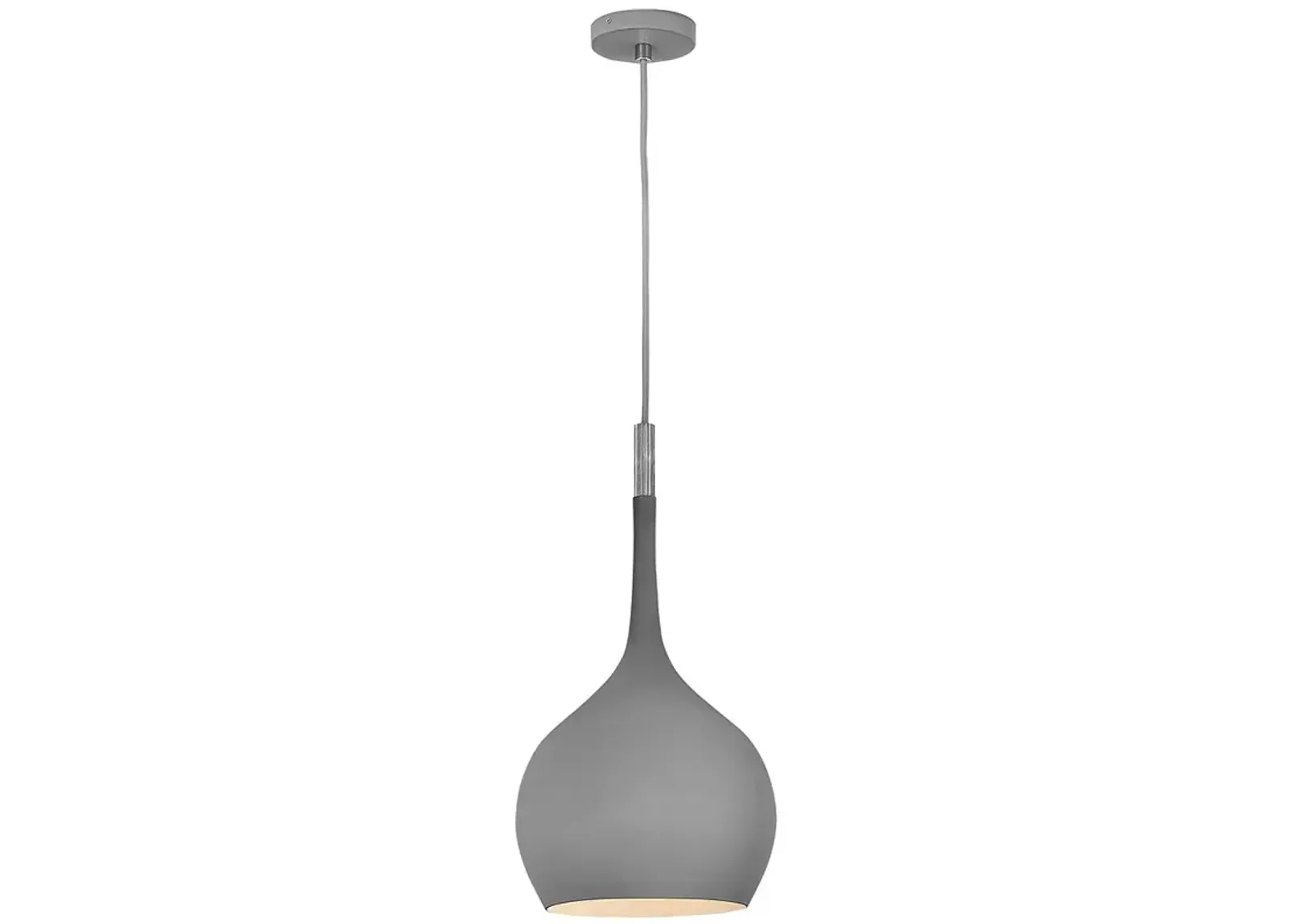 Hinkley Ziggy 12" Wide Modern Gray Dome Mini Pendant