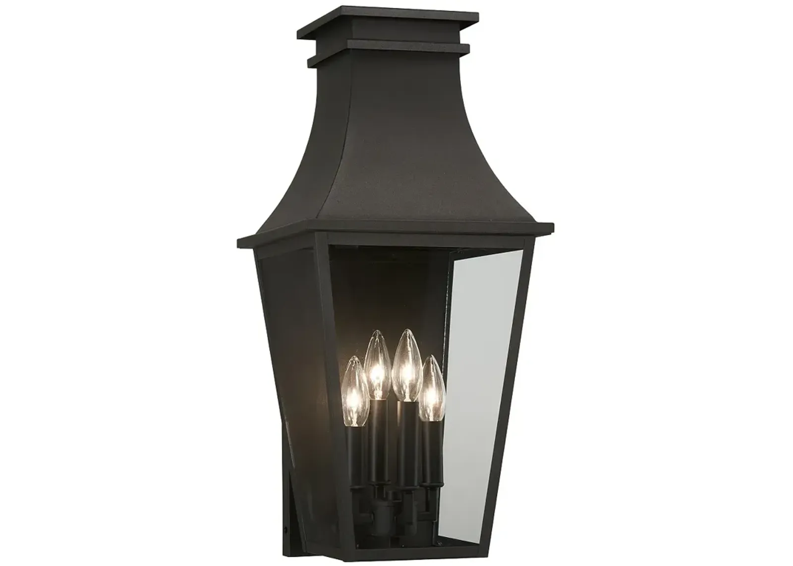 The Great Outdoors Gloucester 4-Light Sand Coal Outdoor Wall Mount