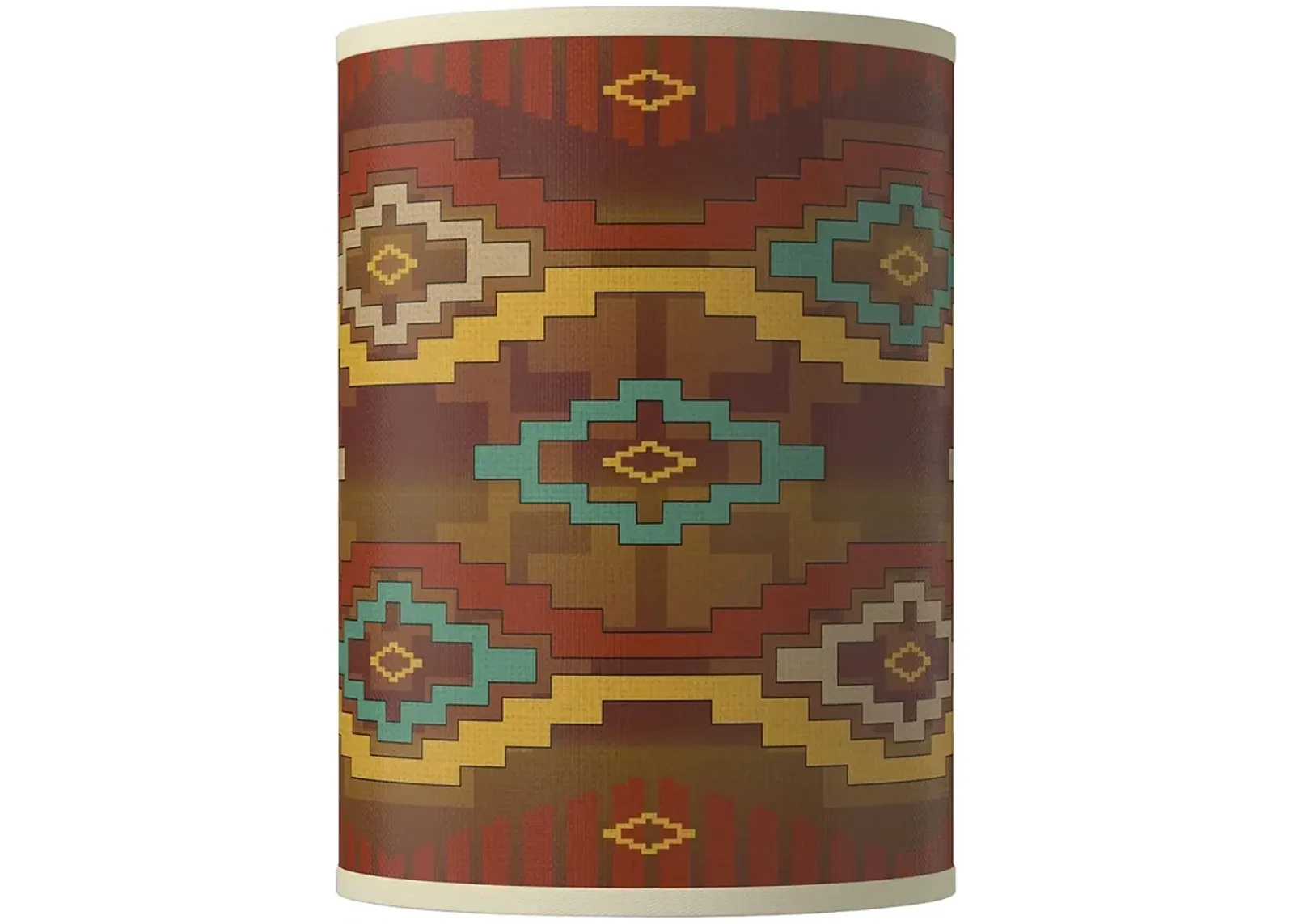 Southwest Sienna Giclee Round Cylinder Lamp Shade 8x8x11 (Spider)