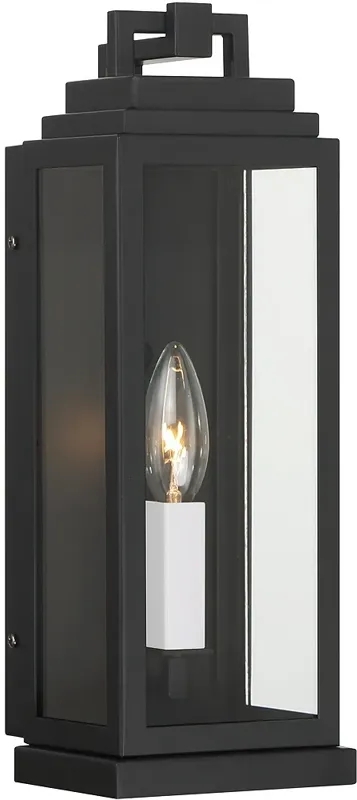 Crystorama Aspen 1 Light Matte Black Outdoor Sconce