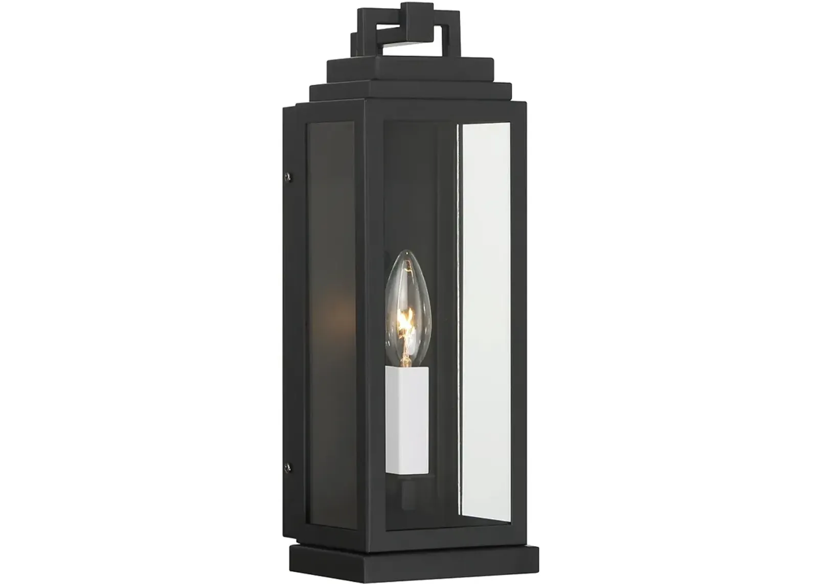 Crystorama Aspen 1 Light Matte Black Outdoor Sconce